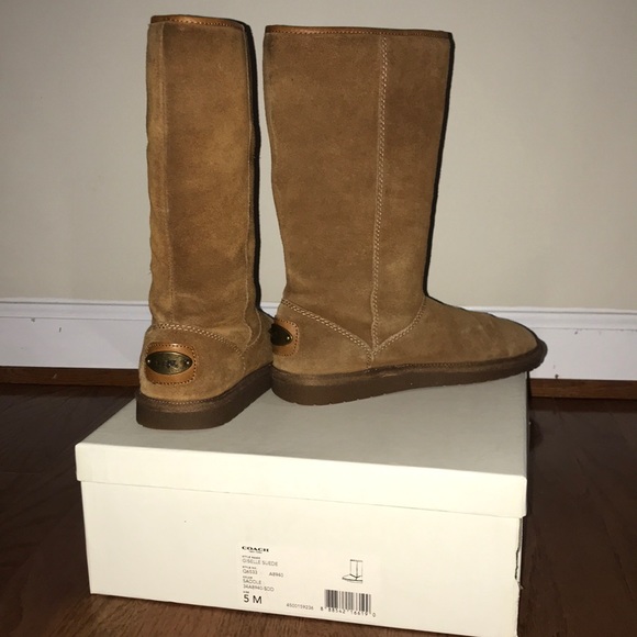 Coach suede boots - Picture 1 of 4